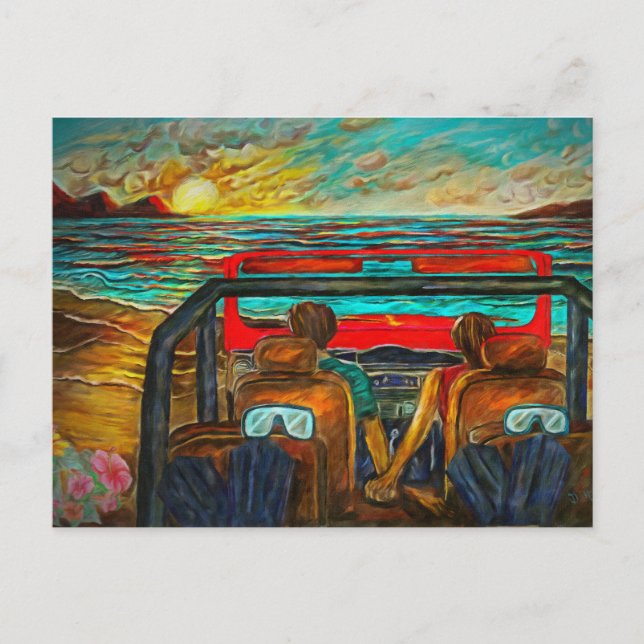 Maui snorkling vid milstolpe 14 vykort (Framsida)