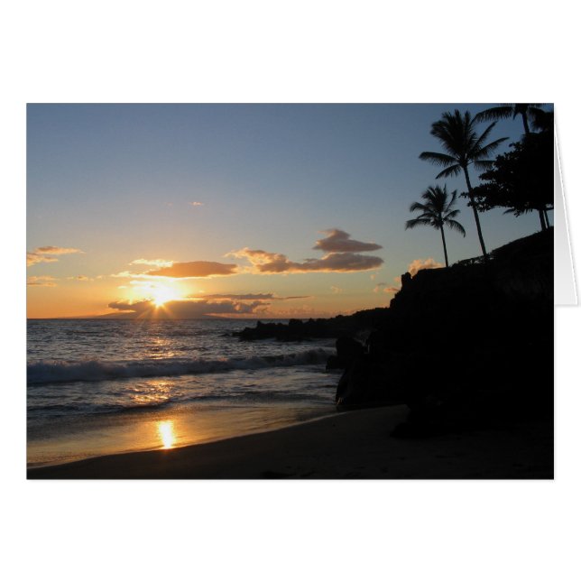 Maui solnedgång 1 OBS kort (Framsidan Horizontal)