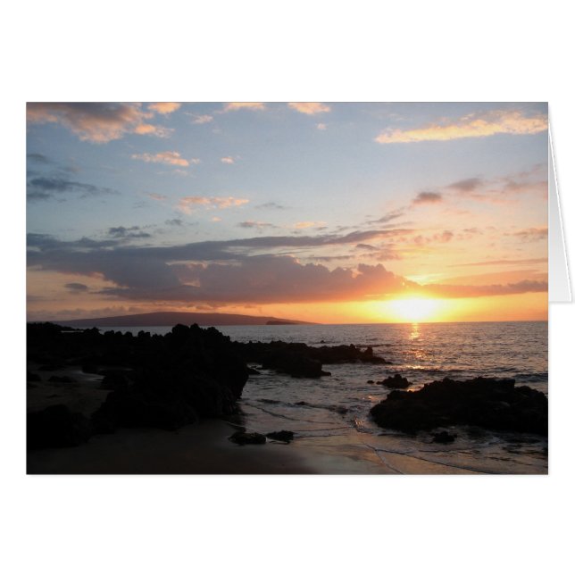 Maui solnedgång 2 OBS kort (Framsidan Horizontal)