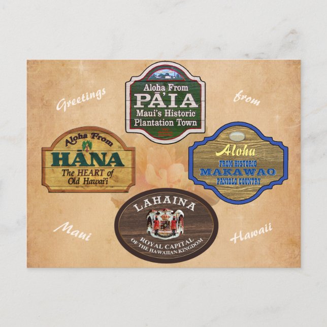 Maui Städer  Vykort (Framsida)