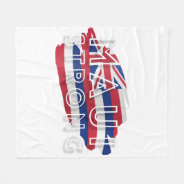 Maui Strong Hawaiian Flagga Fleece Blanket