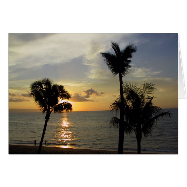 Maui Sunset 2 Hälsningskort (Framsidan Horizontal)