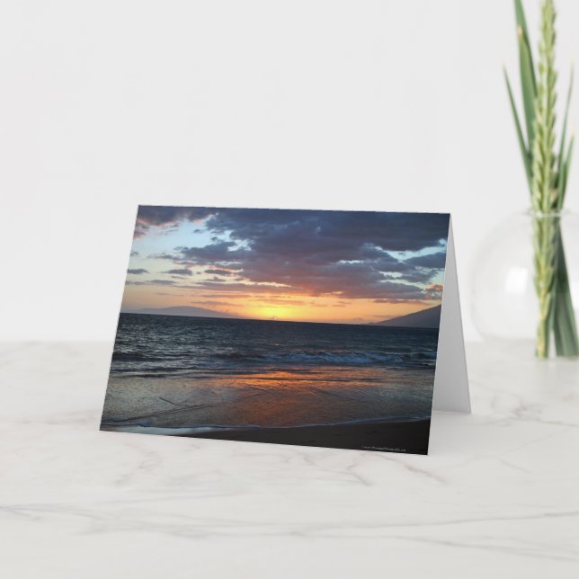 Maui Sunset Greeting Card Kort (Framsida)