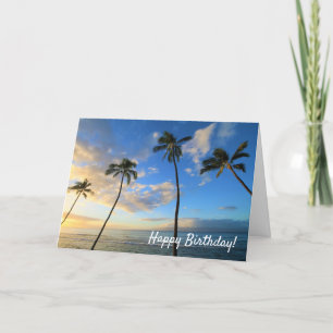 Maui Sunset med Handflatan Träd Greeting Card Kort