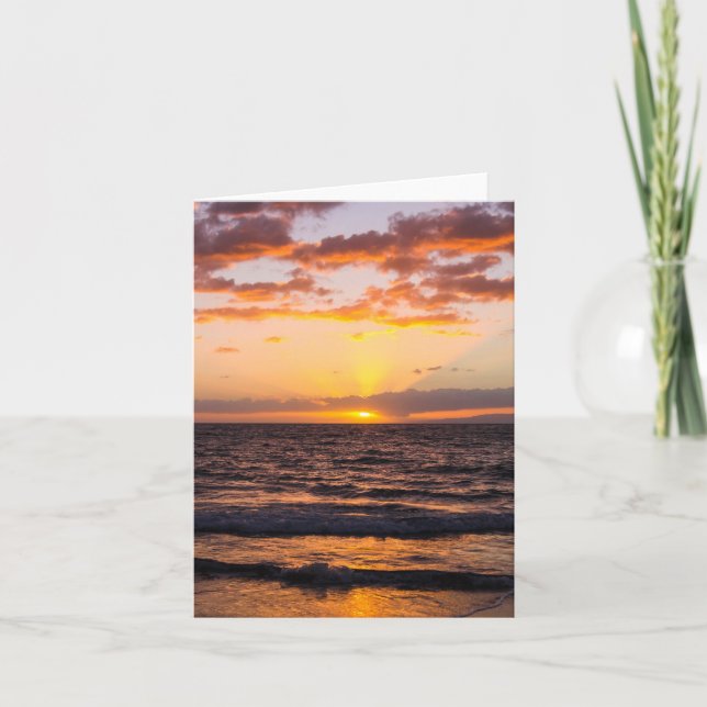 Maui Sunset Notecard Kort (Framsida)