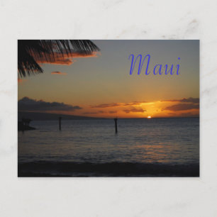 Maui Sunset Postcard Vykort