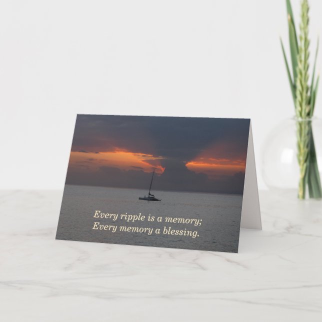Maui Sunset Sympathy Card Kort (Framsida)
