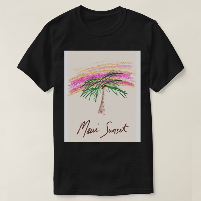 Maui Sunset TShirt T Shirt (Design framsida)