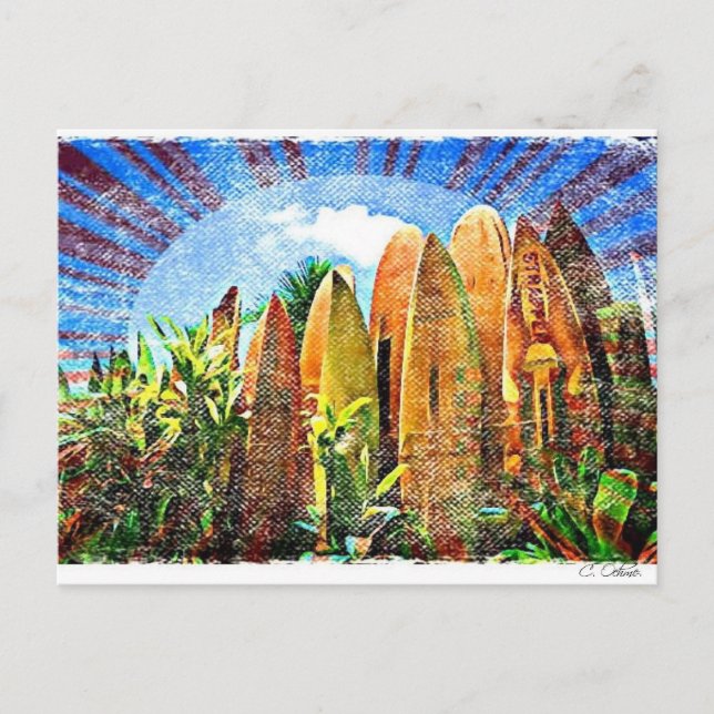 Maui Surfboard fence Vykort (Framsida)