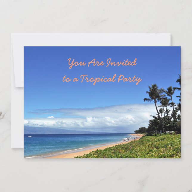 Maui Tropical Party Inbjudan (Framsida)