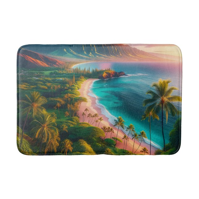 Maui Tropiska Hawaii-ö Badrumsmatta (Framsidan)