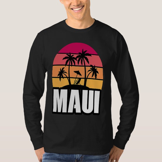 Maui Vacation Beach Souvenir T Shirt (Framsida)