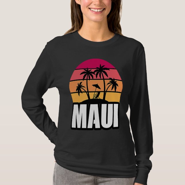 Maui Vacation Beach Souvenir T Shirt (Framsida)