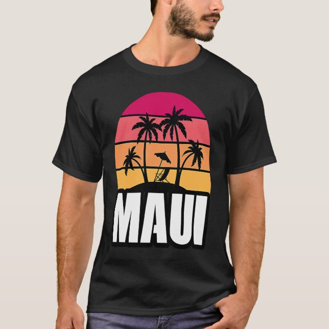 Maui Vacation Beach Souvenir T Shirt (Framsida)