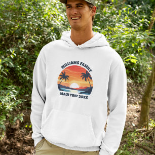 Maui Vacation Coola Sunrise Handflatan Träd Anpass Hoodie