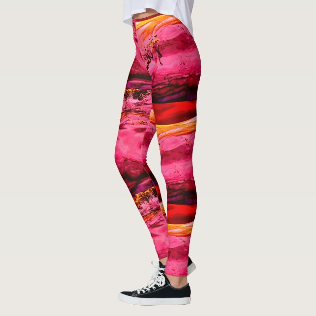 Maui vågar Thunder_Cove rosa/red Leggings (Vänster)