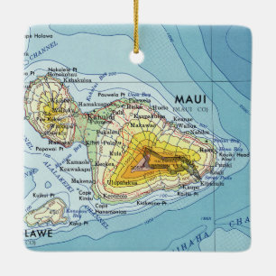 Maui Vintage Karta Julgransprydnad Keramik