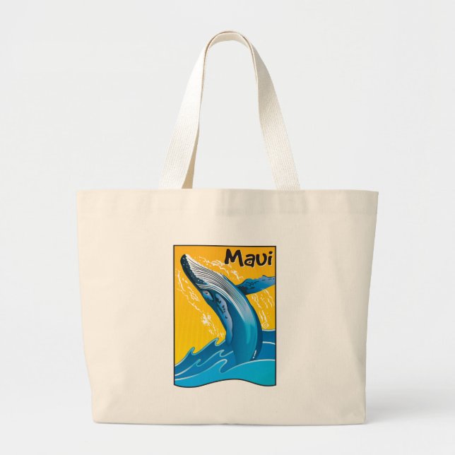 Maui Whale Bag Jumbo Tygkasse (Framsidan)