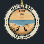 Maumee Bay State Park Ohio Vintage Julgransprydnad Keramik<br><div class="desc">Maumee Bay State Park illustration. Parken är ett allmänt rekreationsområde vid Sjö Eries kuster.</div>