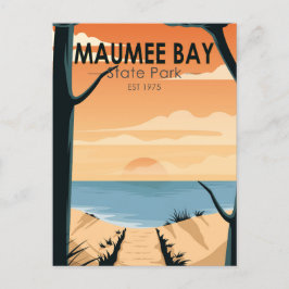 Maumee Bay State Park Ohio Vintage Vykort