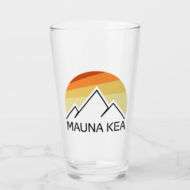 Mauna Kea Hawaii Retro Glaskopp (Framsida)