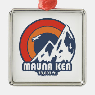 Mauna Kea Hawaii Sol Eagle Julgransprydnad Metall