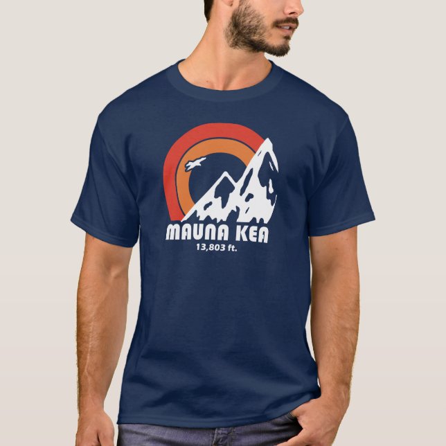 Mauna Kea Hawaii Sol Eagle T Shirt (Framsida)