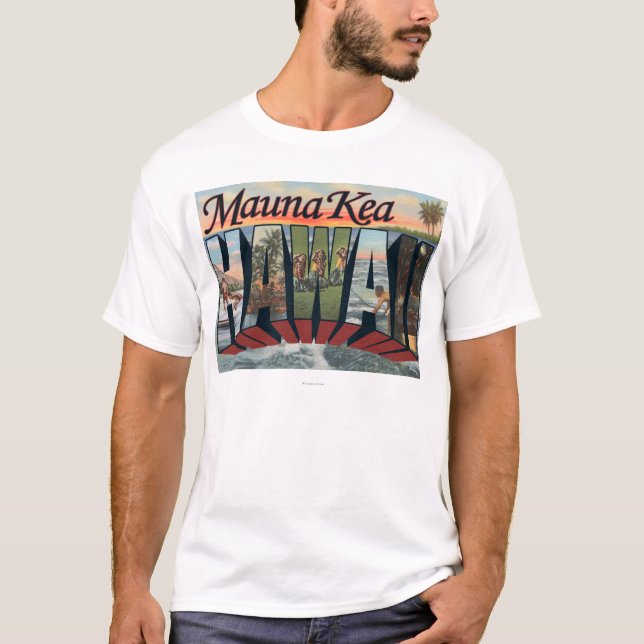 Mauna Kea, Hawaii - stora brevplatser Tee (Framsida)