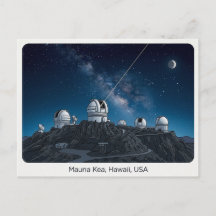 Mauna Kea Hawaii USA Stjärnskådning Resekort