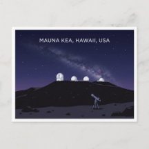 Mauna Kea Hawaii USA Stjärnskådning Resekort