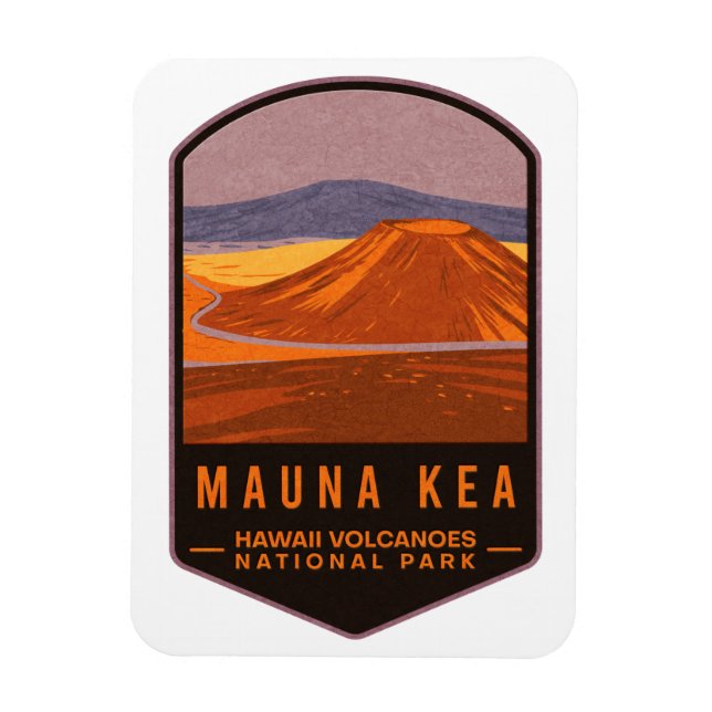 Mauna Kea Hawaii Vulkaners nationalpark Magnet (Vertikal)