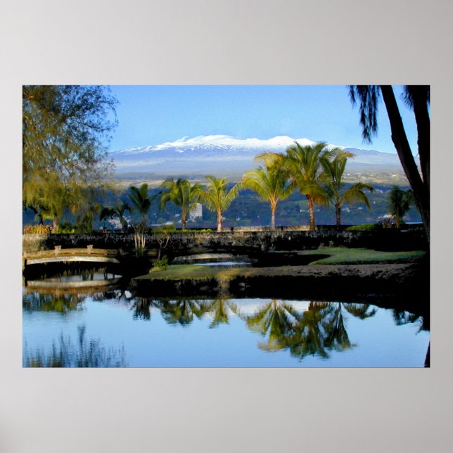 Mauna Kea med Snö Poster (Framsidan)