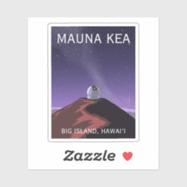 Mauna Kea Observatory Stjärnhimmel Retroaffisch Klistermärken