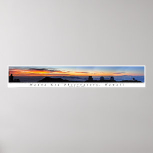Mauna Kea solnedgångpanorama Poster