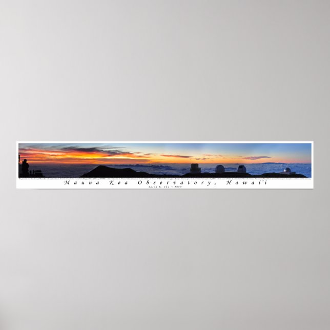 Mauna Kea Sunset Panorama Poster (Framsidan)