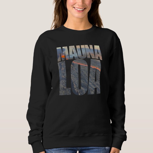 Mauna Loa Volcano Eruption Photo Text Tourist Hawa T Shirt (Framsida)