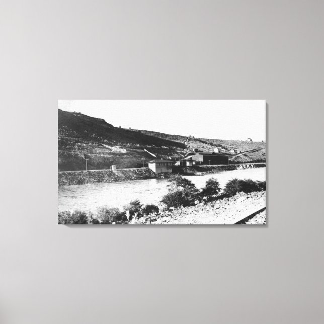 Maupin, Oregon och Deschutes River View Canvastryck (Framsida)