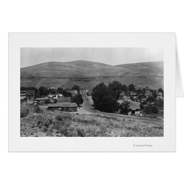 Maupin, Oregon Town View Business Section Hälsningskort (Framsidan Horizontal)