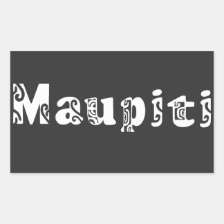 MAUPITI (blanc) Rektangulärt Klistermärke