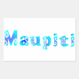MAUPITI II (bleu lagon) Rektangulärt Klistermärke