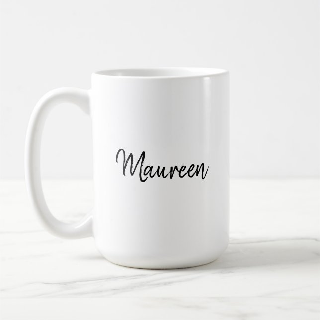 Maureen Personlig Namn med varning Kaffemugg (Vänster)