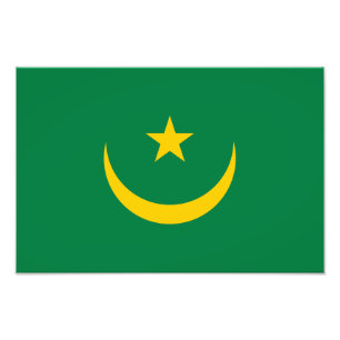 Mauretanias gamla flagga fototryck
