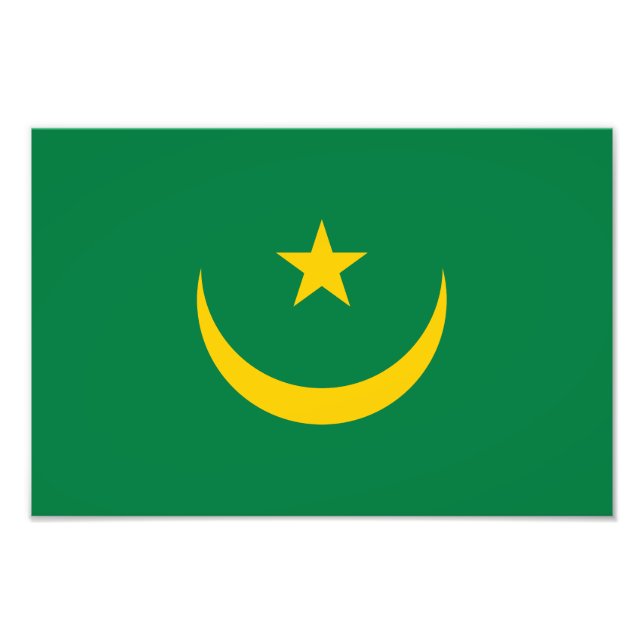 Mauretanias gamla flagga fototryck (Framsidan)