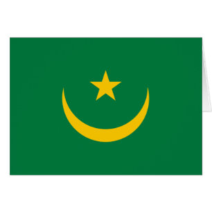 Mauretanias gamla flagga hälsningskort