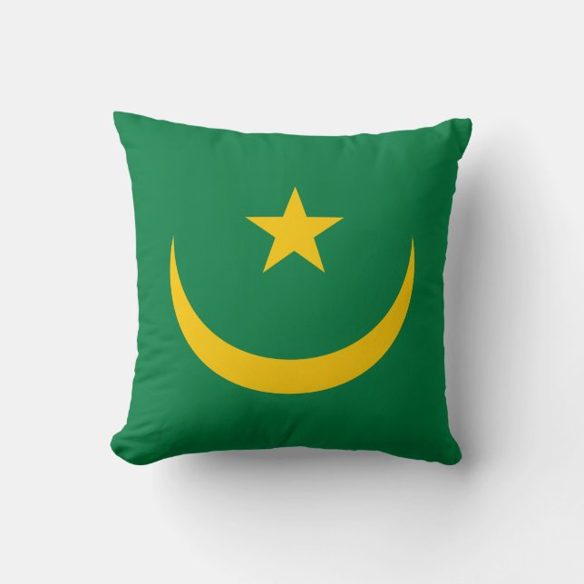 Mauretanias gamla flagga kudde (Framsida)