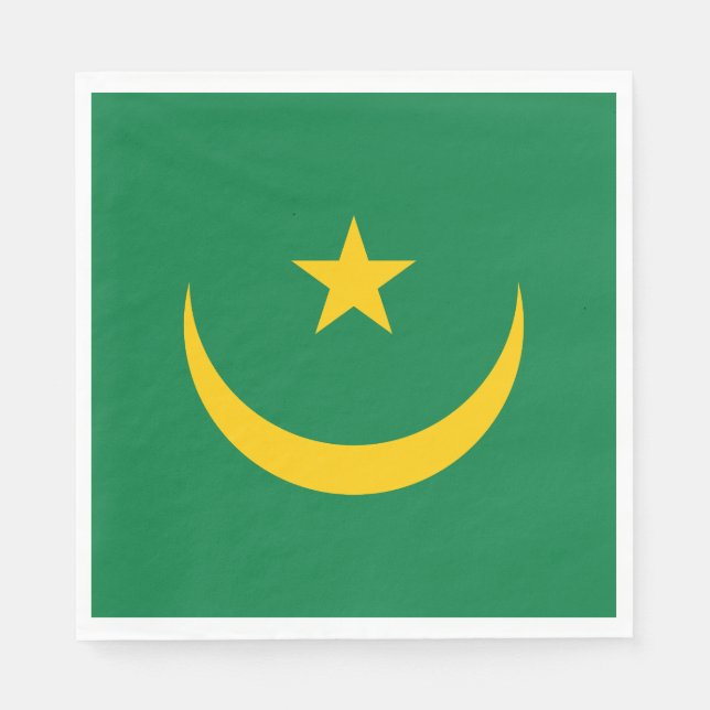 Mauretanias gamla flagga pappersservett (Framsidan)