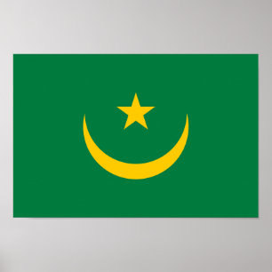 Mauretanias gamla flagga poster