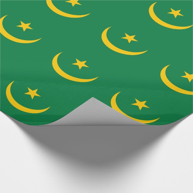 Mauretanias gamla flagga presentpapper (Hörn)