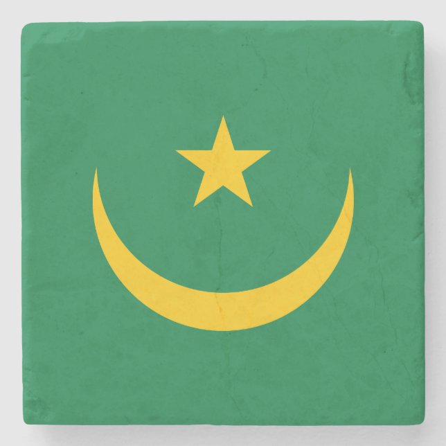 Mauretanias gamla flagga stenunderlägg (Framsidan)