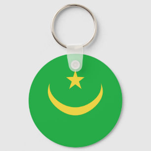 Mauretanien Fisheye Flagga Keychain Nyckelring